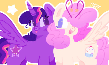 blush cheek_to_cheek duo female feral horn open_mouth simple_background tongue tongue_out wings cosmicstarpony friendship_is_magic hasbro my_little_pony mythology twilight_sparkle_(mlp) equid equine mammal mythological_creature mythological_equine pegasus winged_unicorn 5:3 hi_res