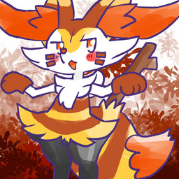 ambiguous_anthro ambiguous_gender anthro arms_out biped blush blush_stickers bodypaint clothing cosplay digitigrade dipstick_tail front_view gloves handwear markings object_in_tail open_:3 simple_background snout solo standing stick stick_in_tail tail tail_markings annyui0611 nintendo pokemon braixen canid furret generation_2_pokemon generation_6_pokemon mammal pokemon_(species) 1:1 2024 digital_drawing_(artwork) digital_media_(artwork) hi_res japanese_description portrait three-quarter_portrait translated_description