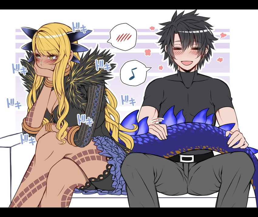 gudao, lancer vritra, and ritsuka fujimaru (fate (series) and etc) created by sanmotogoroo