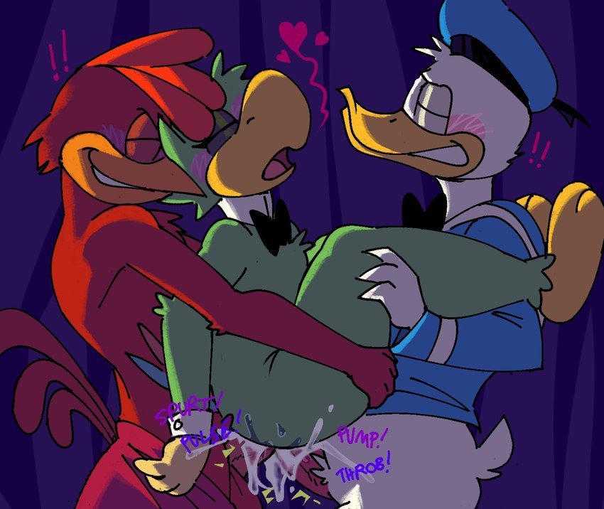 donald duck, jose carioca, and panchito pistoles (the three caballeros and etc) created by pb-art