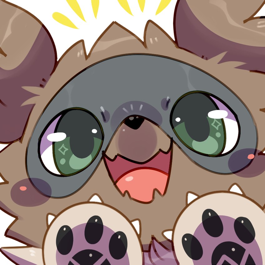 ambiguous_gender black_nose brown_body brown_fur claws excited feral fur green_eyes happy looking_at_viewer open_mouth pawpads paws simple_coloring solo tongue kappanuki nintendo pokemon sivera_(zigzagoon) generation_3_pokemon pokemon_(species) zigzagoon 1:1 icon