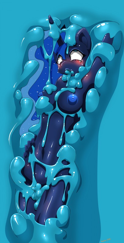 ambiguous_gender ambiguous_pred anthro breasts female female_prey glistening hair horn nipples nude open_mouth penetration sex slime solo tongue vore nana_gel friendship_is_magic hasbro my_little_pony midori_gel princess_luna_(mlp) 2015 absurd_res hi_res