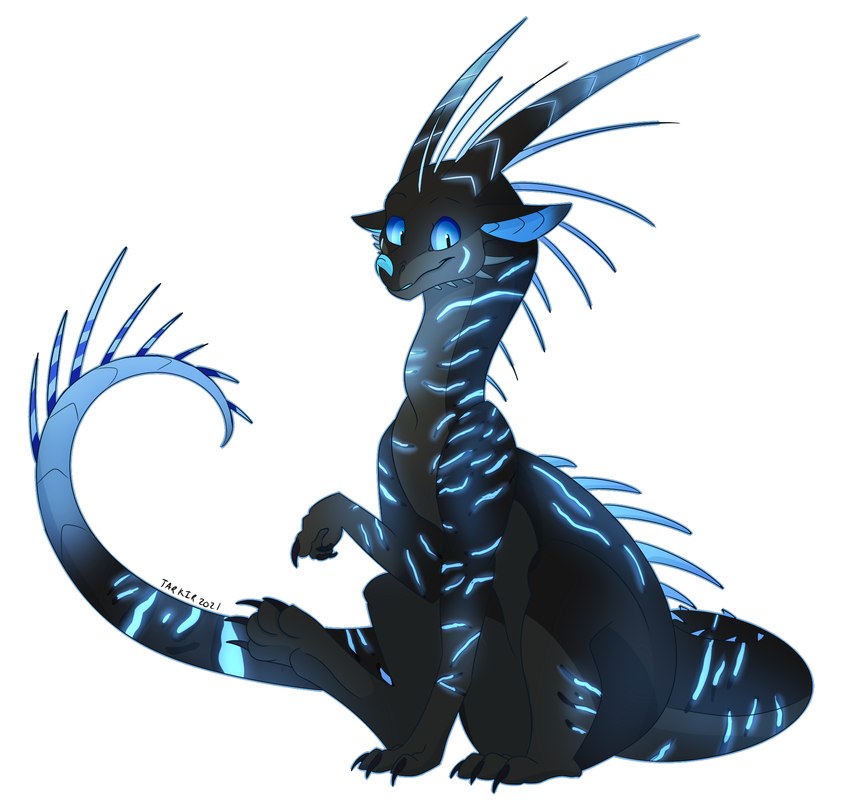 blue_eyes feral horn simple_background solo spines tail white_background tarkir mythology dragon mythological_creature mythological_scalie scalie wingless_dragon 2021 digital_media_(artwork) hi_res