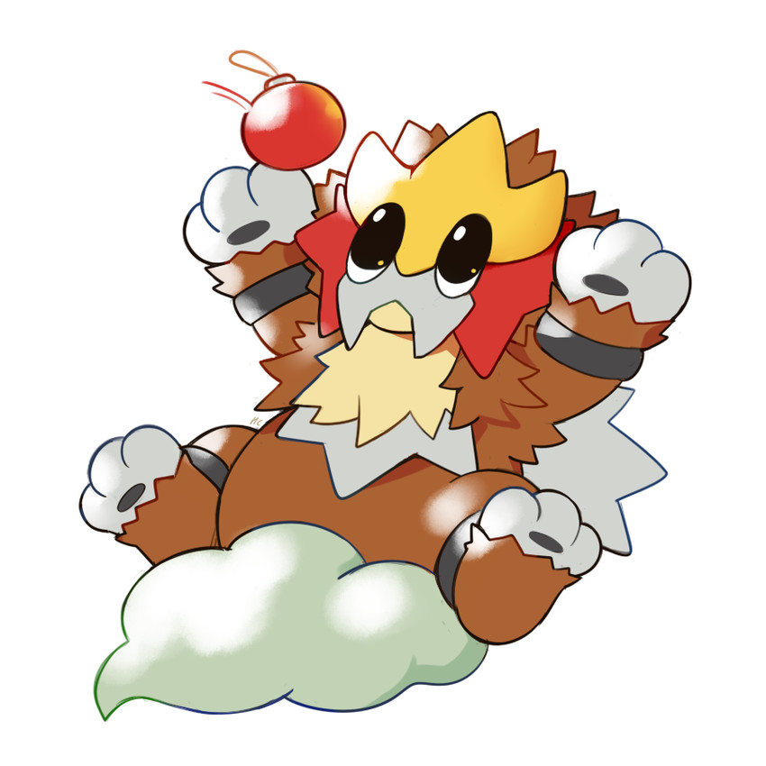 3_toes chibi feet feral fluffy fluffy_tail fur male ornament paws playing quadruped simple_background solo tail toes white_background happycrumble nintendo pokemon entei felid generation_2_pokemon legendary_pokemon mammal pokemon_(species) 1:1 2017 digital_media_(artwork)