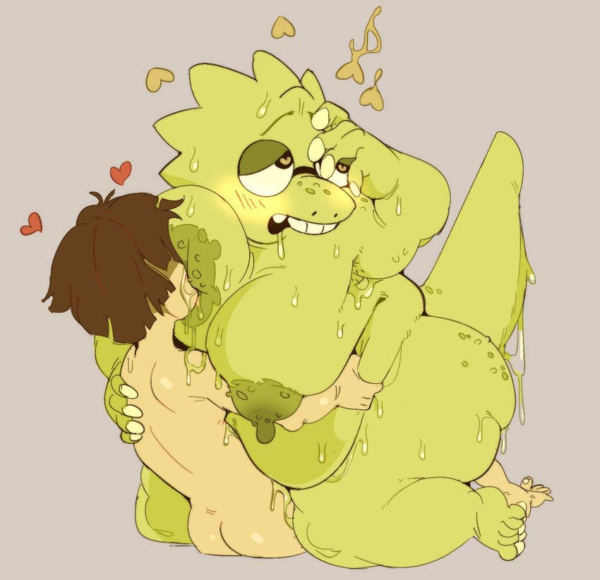 alphys and kris (undertale (series) and etc) created by gnauseating