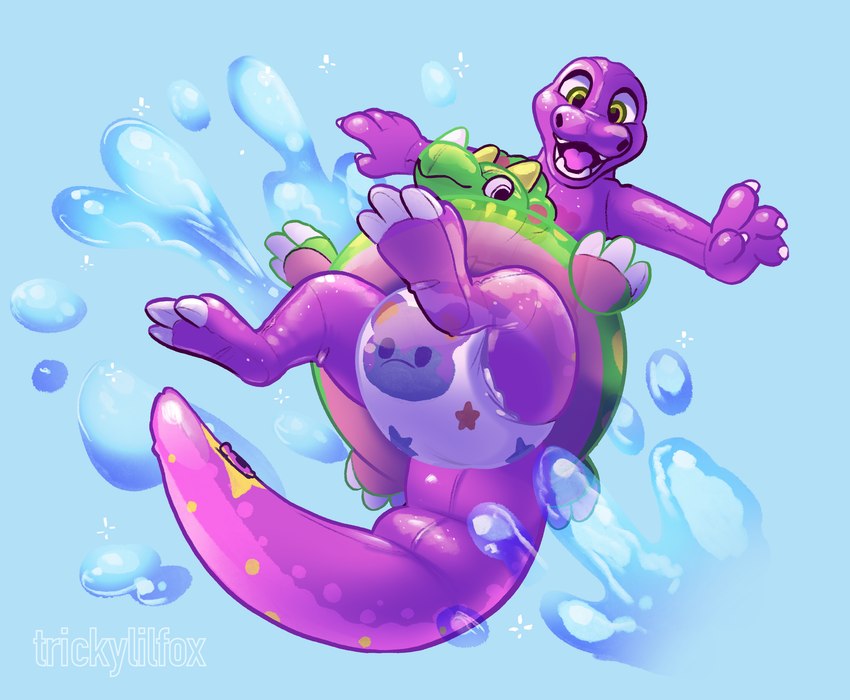 anthro claws clean_diaper clothed clothing diaper happy inflatable inflatable_toy looking_at_viewer looking_down male open_mouth pattern_diaper pool_toy simple_background smile solo swim_ring swim_ring_with_face tail teeth wearing_diaper trickylilfox zoran animate_inanimate dinosaur living_inflatable prehistoric_species reptile scalie theropod tyrannosaurid tyrannosauroid tyrannosaurus tyrannosaurus_rex hi_res
