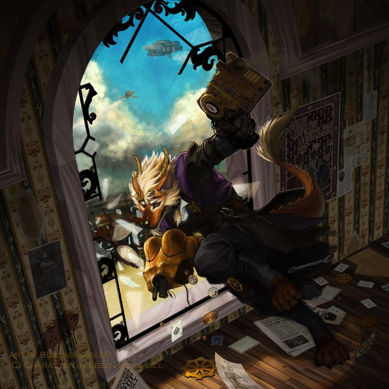 4_toes 5_fingers ace_of_spades action_pose aircraft airship alternative_fashion anthro black_nose blonde_hair broken_glass card cheek_tuft clothed clothing cloud clubs_(suit) component detailed_background diamonds_(suit) dutch_angle eight_of_hearts escape eyewear facial_hair facial_tuft feet fingers four_of_spades fur gear glass gloves goatee goggles gun hair handwear heart_symbol hearts_(suit) high-angle_view high_place horn inside j-fashion laboratory machine male ouji_(fashion) paws playing_card pose poster ranged_weapon red_eyes scales six_of_clubs sky solo spades_(suit) steampunk suit_symbol symbol tail tail_tuft toes tools tuft two_of_spades vehicle victorian wall_(structure) wallpaper_(decoration) weapon window blueberserker asian_mythology east_asian_mythology mythology leben_schnabel canid canine canis dragon eastern_dragon hybrid mammal mythological_creature mythological_scalie scalie wolf 1:1 digital_media_(artwork) full-length_portrait hi_res portrait