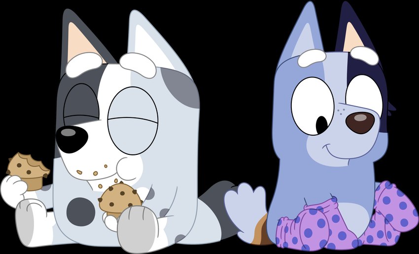 anthro black_body black_fur blue_body blue_fur brown_body brown_fur clothing duo eating eating_food female food footwear fur gloves_(marking) grey_body grey_fur leg_markings looking_down markings muffin purple_clothing purple_footwear purple_socks simple_background sitting socks socks_(marking) transparent_background underpaw young porygon2z bluey_(series) muffin_heeler socks_heeler australian_cattle_dog canid canine canis cattledog domestic_dog herding_dog mammal pastoral_dog absurd_res alpha_channel hi_res sibling_(lore) sister_(lore) sisters_(lore)