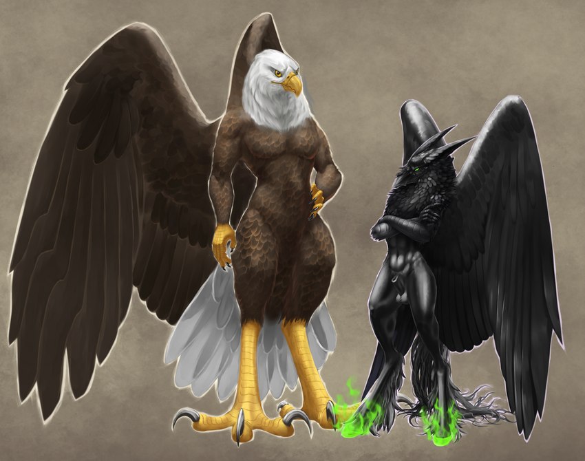 animal_genitalia anthro athletic avian_butt avian_feet beak big_feet black_beak black_body black_feathers black_fur black_hair black_scales brown_body brown_feathers colored_fire cosmic_horror crossed_arms duo equine_genitalia fanged_beak feathered_ears feathered_wings feathers feet femboy fiery_eyes fire fur genitals green_eyes green_fire hair hand_on_hip hooves horse_tail looking_at_viewer male male/male scales sheath size_difference slim tail tail_feathers talon_hands talons toes white_body white_feathers wings yellow_beak yellow_body yellow_eyes yellow_scales dsw7 european_mythology greek_mythology mythology alcander pentazer accipitrid accipitriform avian bald_eagle bird corvid corvus_(genus) eagle equid equine hippogriff horse mammal mythological_avian mythological_creature mythological_equine oscine passerine raven sea_eagle equine_sheath 2023 absurd_res hi_res