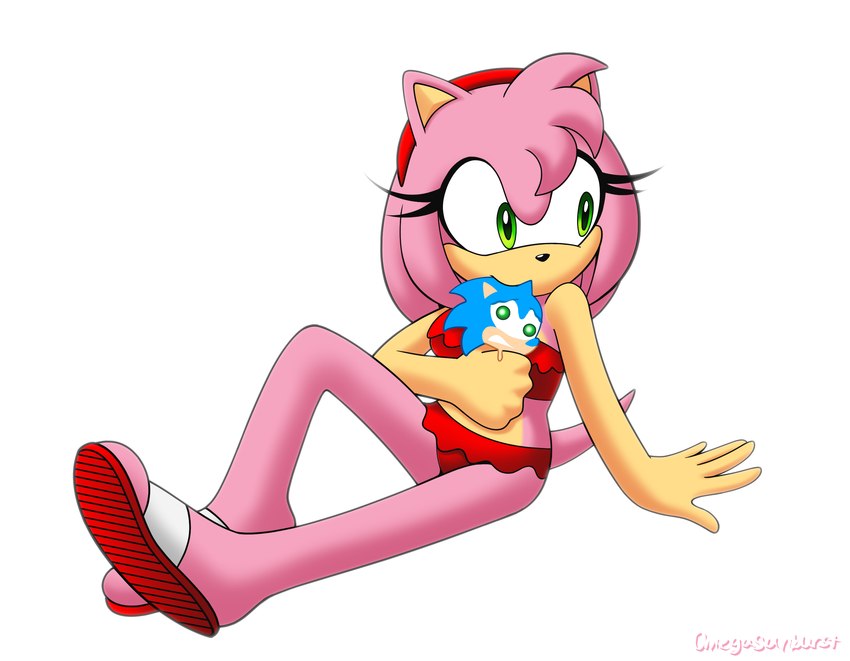 anthro bikini clothing female food footwear midriff popsicle red_bikini red_clothing red_swimwear ruffled_bikini sandals shoes simple_background solo sonic_popsicle swimwear two-piece_swimsuit omegasunburst popsicle_(brand) sega sonic_the_hedgehog_(series) amy_rose sonic_the_hedgehog eulipotyphlan hedgehog mammal hi_res