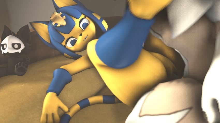 3d_background anthro duo egyptian female fur hair male male/female open_mouth penetration sex smile vaginal vaginal_penetration yellow_body yellow_fur soda_rakoon animal_crossing nintendo pokemon ankha_(animal_crossing) ankha_(hazeker) canid canine domestic_cat felid feline felis generation_7_pokemon lycanroc mammal midday_lycanroc pokemon_(species) 16:9 3d_(artwork) digital_media_(artwork) hi_res widescreen