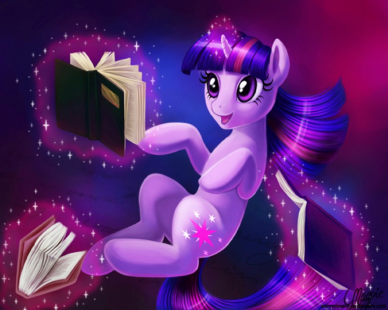 book cutie_mark female feral fur hair horn magic multicolored_hair purple_body purple_eyes purple_fur purple_hair quadruped solo tail two_tone_hair magpie_(artist) friendship_is_magic hasbro my_little_pony mythology twilight_sparkle_(mlp) equid equine mammal mythological_creature mythological_equine unicorn 2012 5:4