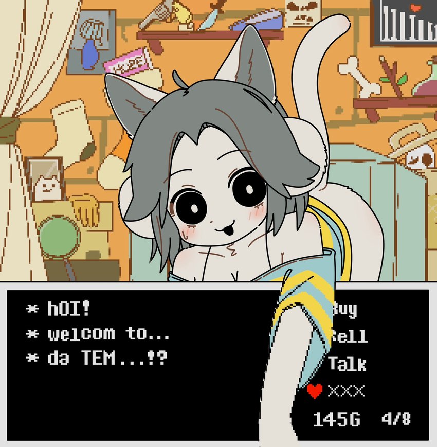 temmie (undertale (series) and etc) created by doremifaso64