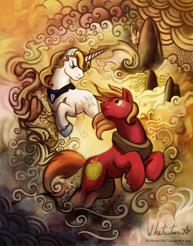 big macintosh and prince blueblood (friendship is magic and etc) created by whitestar1802