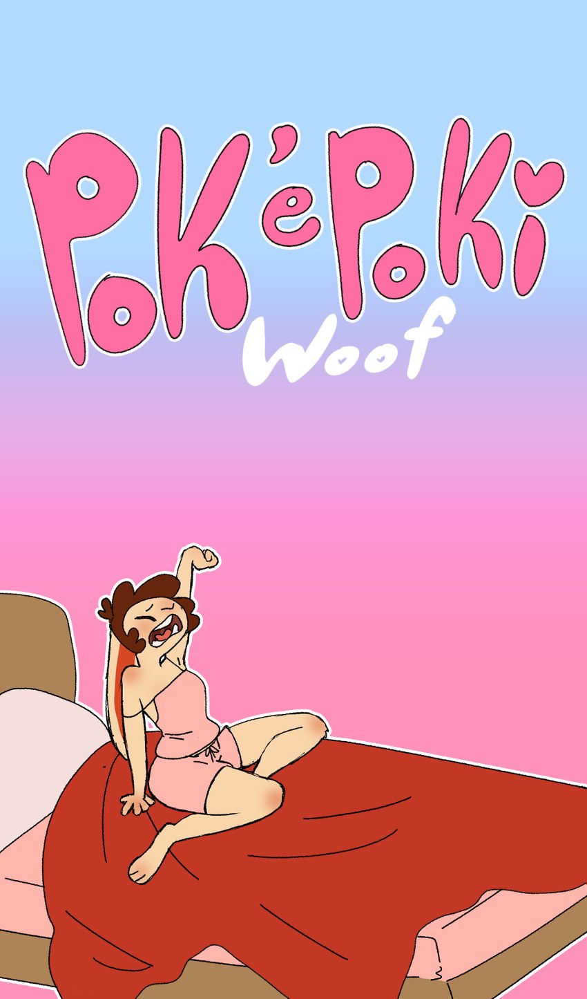 anthro female open_mouth yawn young young_anthro cuddleknots nintendo pokemon fan_character pokemon_trainer poki_(cuddleknots) lagomorph leporid mammal rabbit cover cover_art cover_page digital_media_(artwork) hi_res