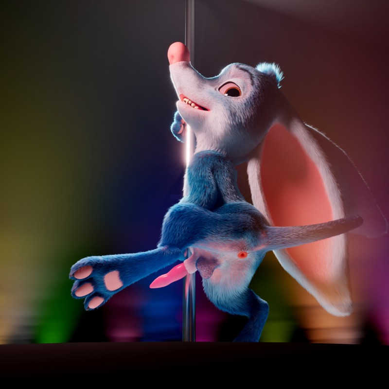 animal_genitalia animal_penis anthro anus balls butt dancing detached_sheath erection genitals male pawpads paws penis pole pole_dancing sheath solo tail tapering_penis white_sheath scimunk bilby_(dreamworks) dreamworks perry_(bilby) bandicoot bilby mammal marsupial 1:1 3d_(artwork) digital_media_(artwork) hi_res