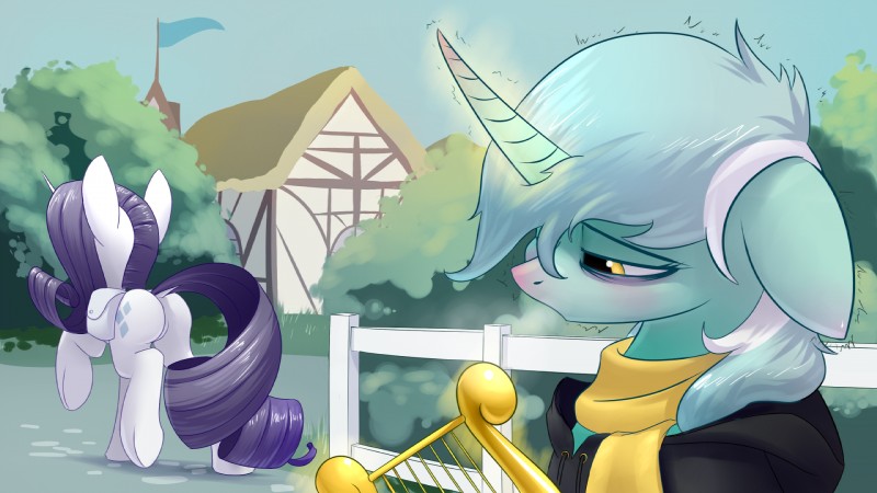 lyra heartstrings and rarity (friendship is magic and etc) created by underpable