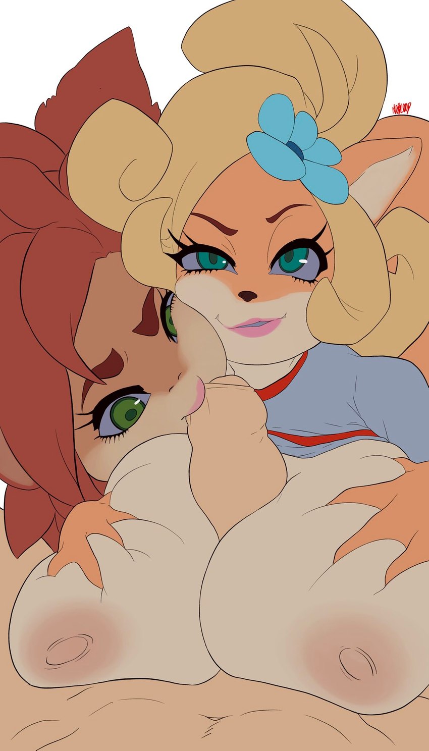 coco bandicoot and elora (crash bandicoot (series) and etc) created by noblood
