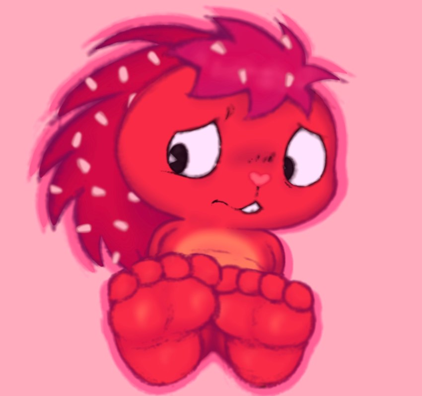 anthro buckteeth feet female foot_fetish humanoid_feet looking_away plantigrade solo teeth toes filthyopossum happy_tree_friends flaky_(htf) mammal porcupine rodent hi_res