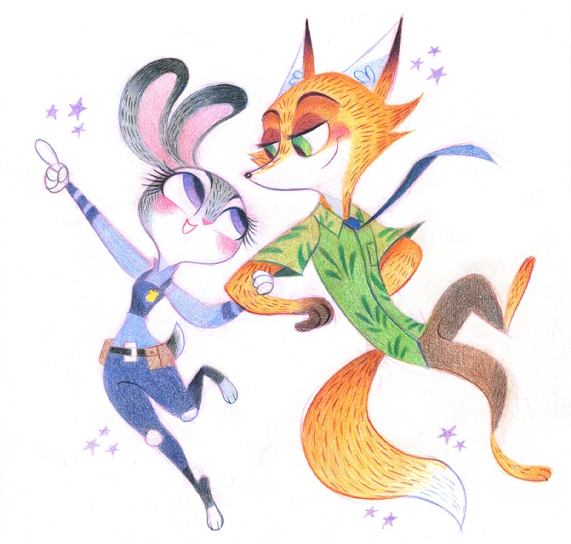 judy hopps and nick wilde (zootopia and etc) created by starrybitz
