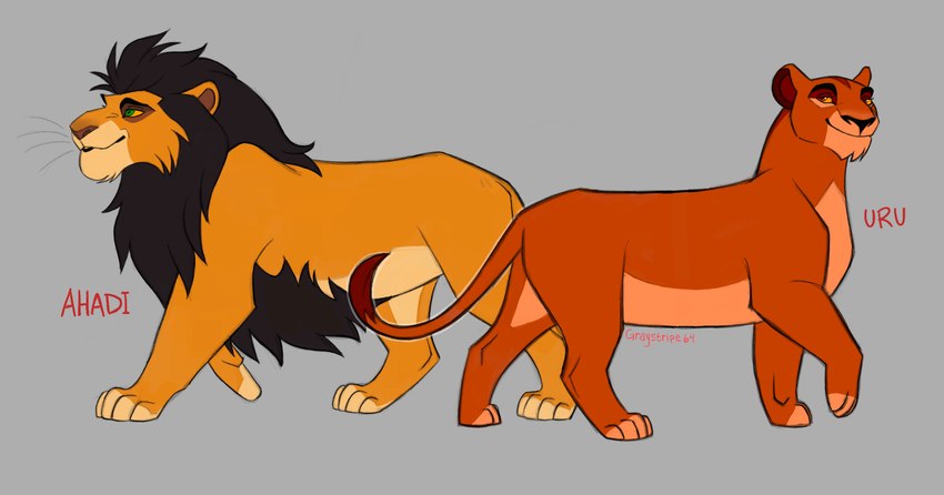 ahadi and uru (the lion king and etc) created by graystripe64