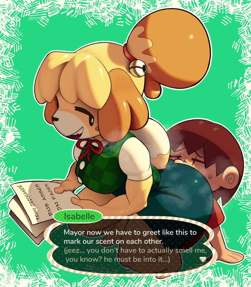 isabelle and villager (animal crossing and etc) created by lilmoonie