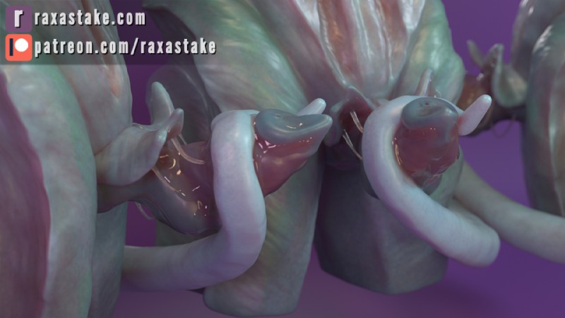 bodily_fluids erection faceless_character faceless_male genital_fluids genitals male penis simple_background solo text unusual_anatomy unusual_genitalia unusual_penis raxastake alien 16:9 3d_(artwork) digital_media_(artwork) url widescreen