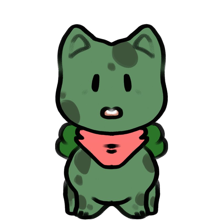 ambiguous_gender bandanna bandanna_only feral kerchief kerchief_only mostly_nude neckerchief open_mouth plant quadruped solo teeth manitka nintendo pokemon pokemon_mystery_dungeon spike_chunsoft kitty_(manitka) bulbasaur elemental_creature flora_fauna generation_1_pokemon pokemon_(species) 1:1 2019 digital_media_(artwork) hi_res