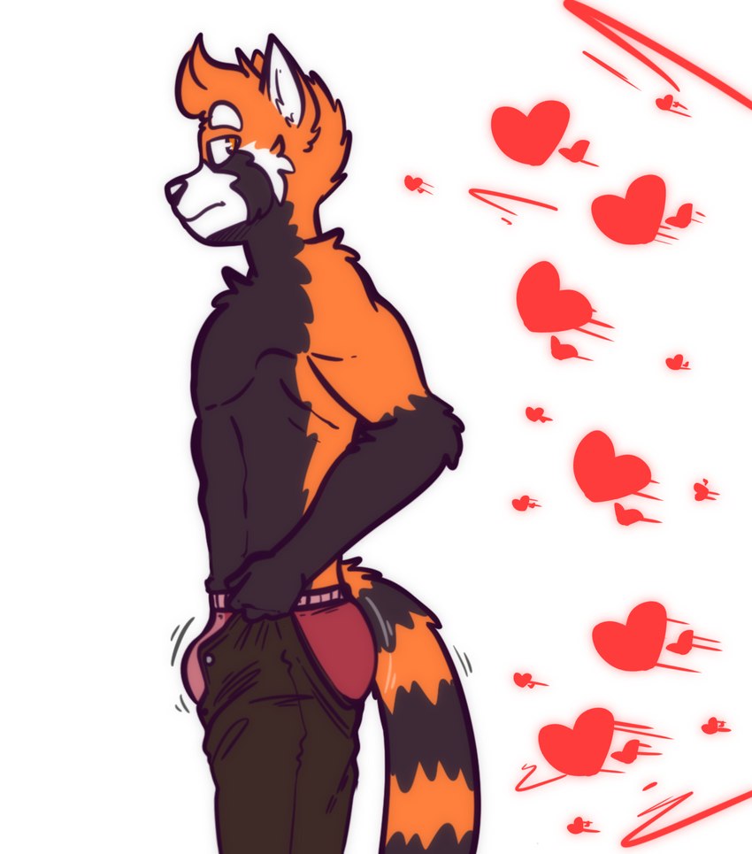 annoyed anthro ass_out bottomwear briefs bulge butt clothing disappointed fans fur male multicolored_body multicolored_fur muscular pants pulling_up_pants simple_background solo tight_bottomwear tight_clothing trend underwear solarlewds tight_pants_(meme) mars_(solarlewds) ailurid mammal red_panda digital_drawing_(artwork) digital_media_(artwork) hi_res meme