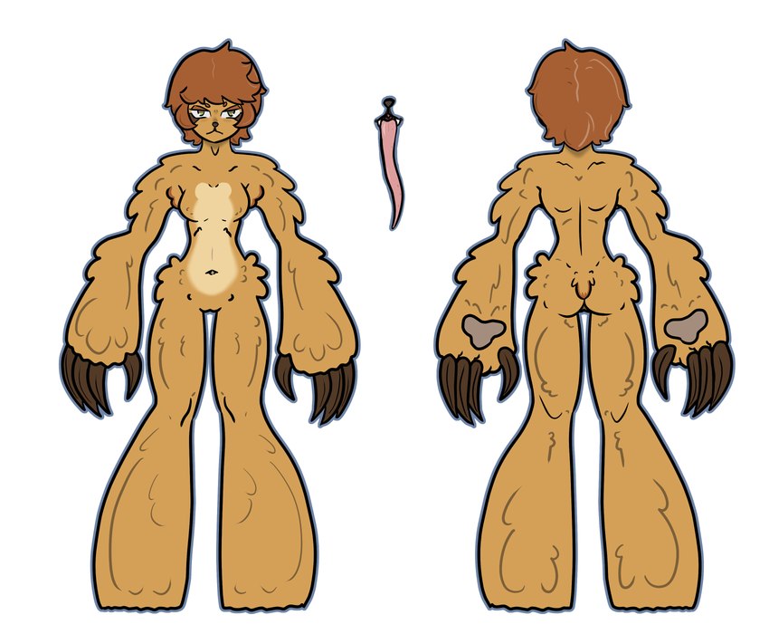 anthro breasts fangs female long_tongue nude small_breasts solo teeth tongue tartaurus nilla_(disambiguation) mammal pilosan sloth xenarthran absurd_res hi_res model_sheet