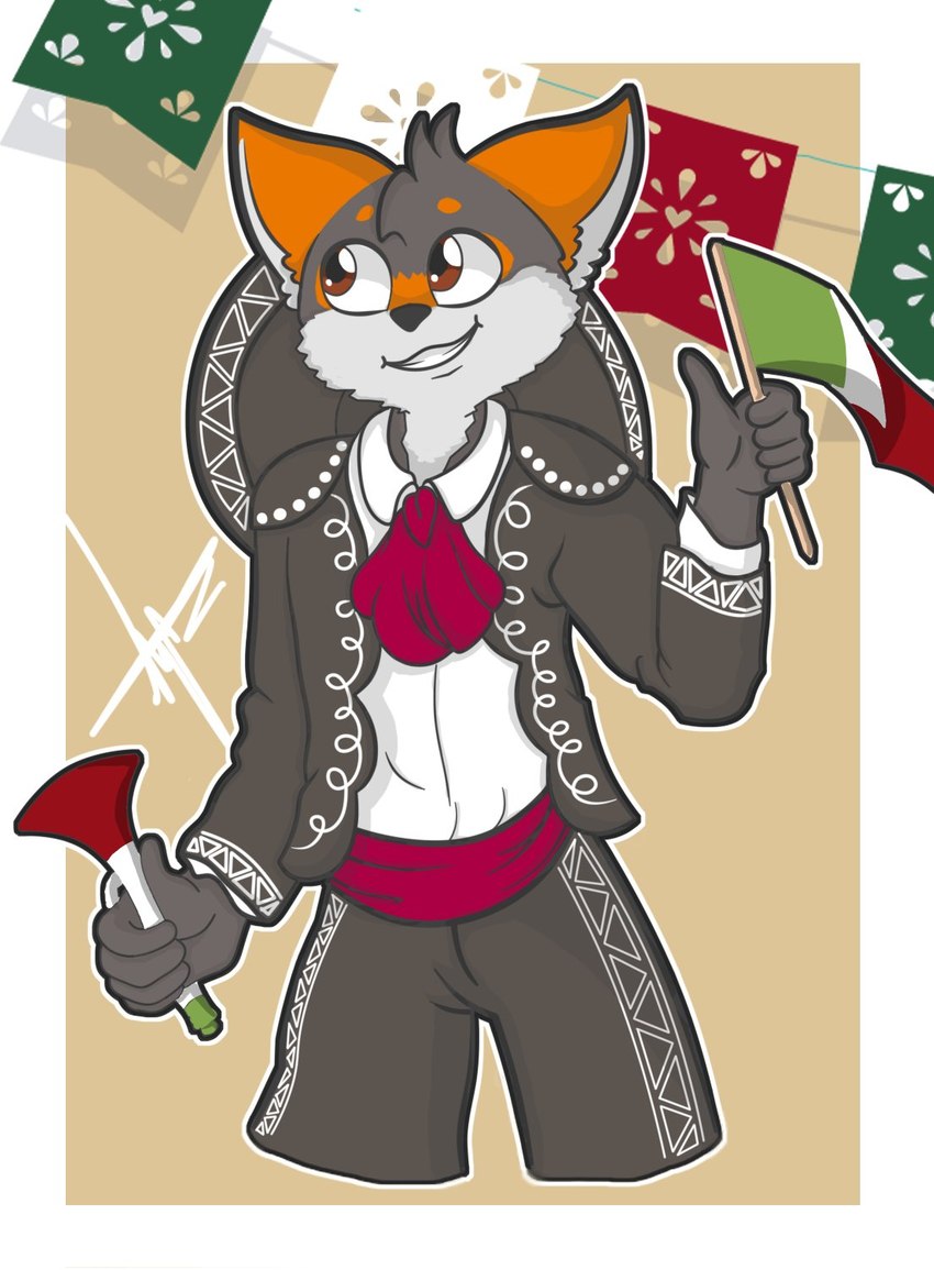 anthro irgram male mariachi_suit mexican mexico solo irgramfox canid canine fox mammal hi_res