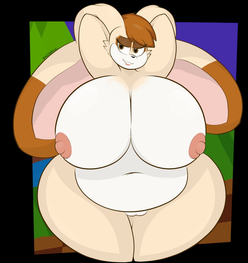 anthro areola belly big_belly big_breasts big_ears breasts brown_body brown_fur brown_hair curvy_figure female female_anthro fur genitals hair huge_breasts lips mature_anthro mature_female nipples overweight overweight_anthro overweight_female pink_nipples pussy solo thick_thighs toony voluptuous wide_hips raccoonuki sega sonic_the_hedgehog_(series) vanilla_the_rabbit lagomorph leporid mammal rabbit absurd_res alpha_channel hi_res sketch