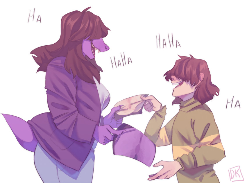 kris and susie (undertale (series) and etc) created by darkriallet