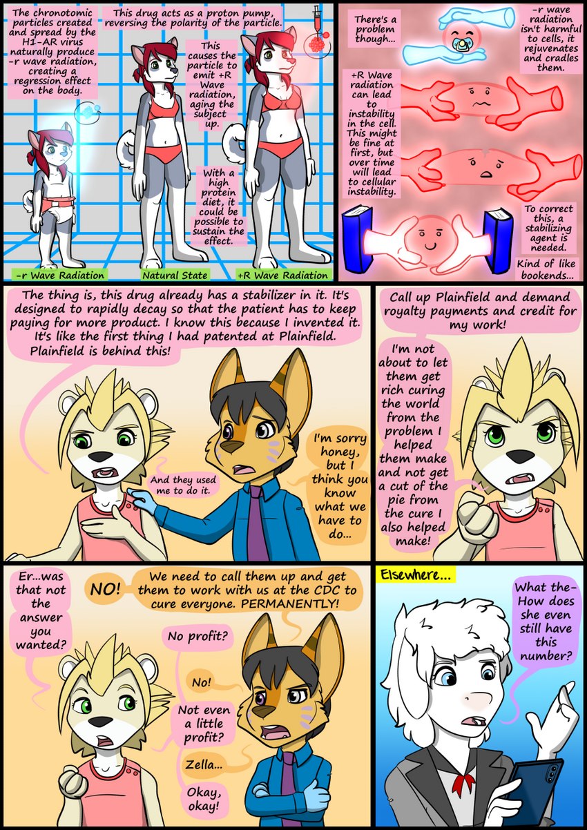 anthro biped clean_diaper clothed clothing detailed_background dialogue diaper female fur group hair male speech_bubble standing text wearing_diaper young kammypup_(artist) runt_(artist) kammypup 2021 artist_collaboration comic english_text hi_res