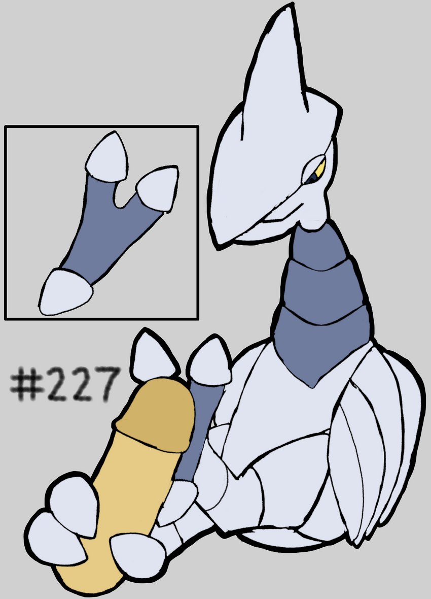 ambiguous_gender duo erection feet feral foot_fetish foot_play footjob genitals hashtag id_number male number penis sex simple_background talonjob talons text toes wings secretsableye nintendo pokemon avian bird generation_2_pokemon pokemon_(species) skarmory digital_media_(artwork) hi_res