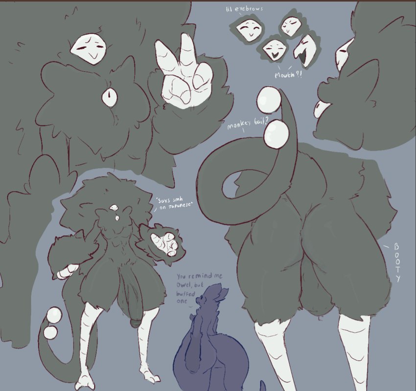 a anthro duo feral male solar_gush asian_mythology east_asian_mythology japanese_mythology mythology avian bird dimka_(itisd) humanoid shikigami spirit yokai hi_res