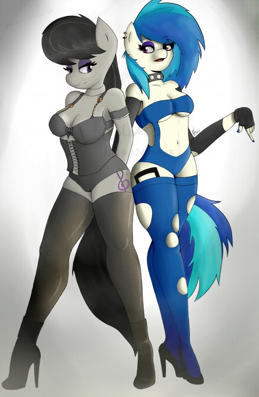 octavia and vinyl scratch (friendship is magic and etc) created by xmglx