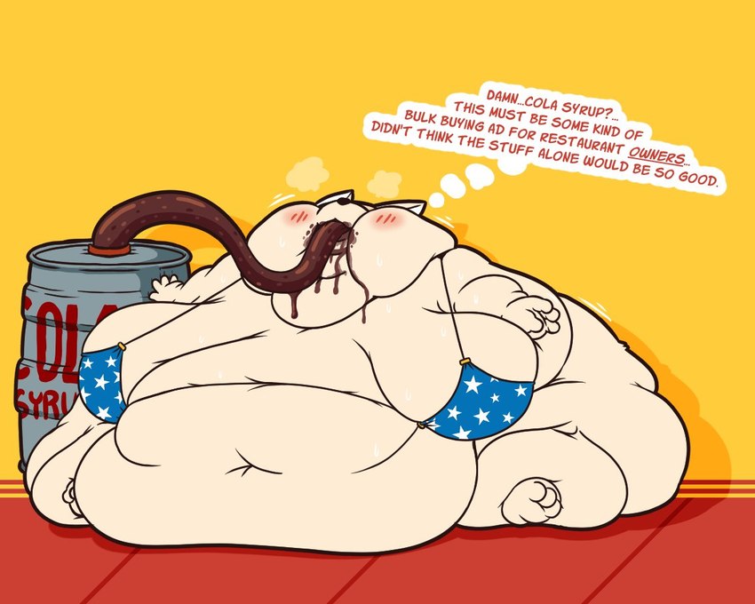 american_flag_bikini anthro asking asking_self belly belly_overhang big_belly big_breasts big_butt bikini breasts butt clothed clothing female flag_bikini flag_clothing holidays hose hose_in_mouth hose_inflation huge_belly huge_breasts huge_butt hyper hyper_belly inner_monologue morbidly_obese morbidly_obese_anthro morbidly_obese_female navel obese obese_anthro obese_female overweight overweight_anthro overweight_female patriotic_clothing print_container question question_mark questioning_tone simple_background skimpy skimpy_bikini solo swimwear syrup tank text text_emphasis text_on_container text_print thick_thighs thinking thought_bubble tube two-piece_swimsuit underline united_states_of_america vehicle weight_gain yellow_background fawxen 4th_of_july aggretsuko sanrio fenneko canid canine fennec_fox fox mammal true_fox digital_media_(artwork) english_text full-length_portrait portrait