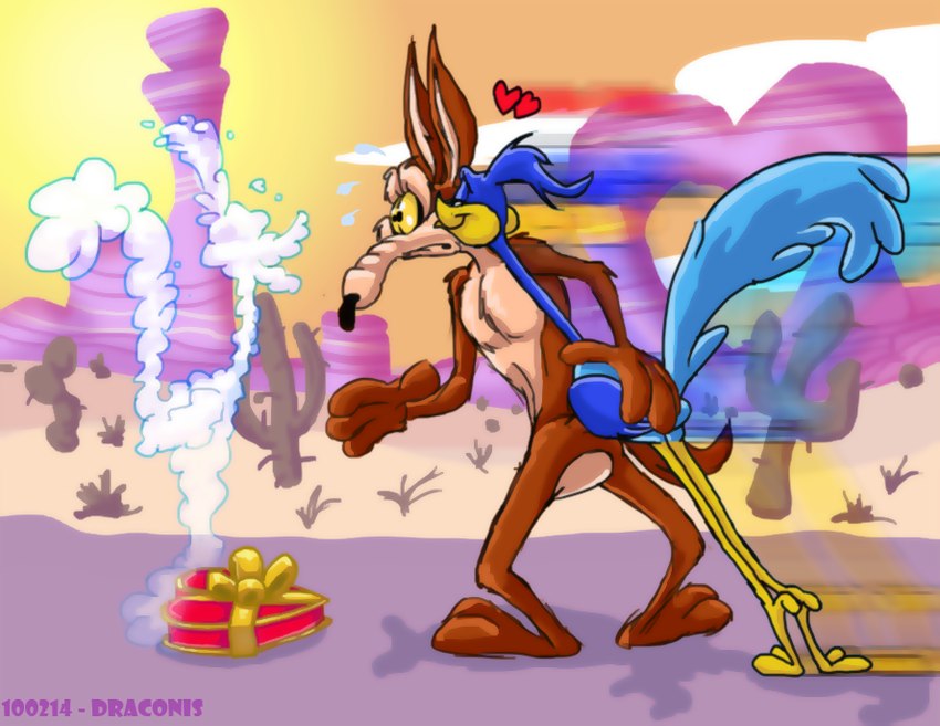 road runner and wile e. coyote (valentine's day and etc) created by stevethedragon