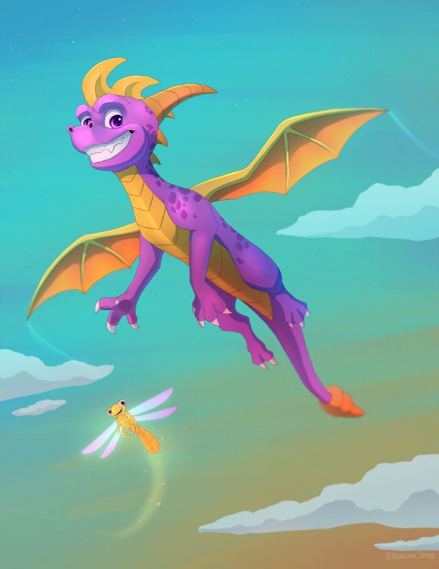 sparx and spyro (european mythology and etc) created by icelectricspyro