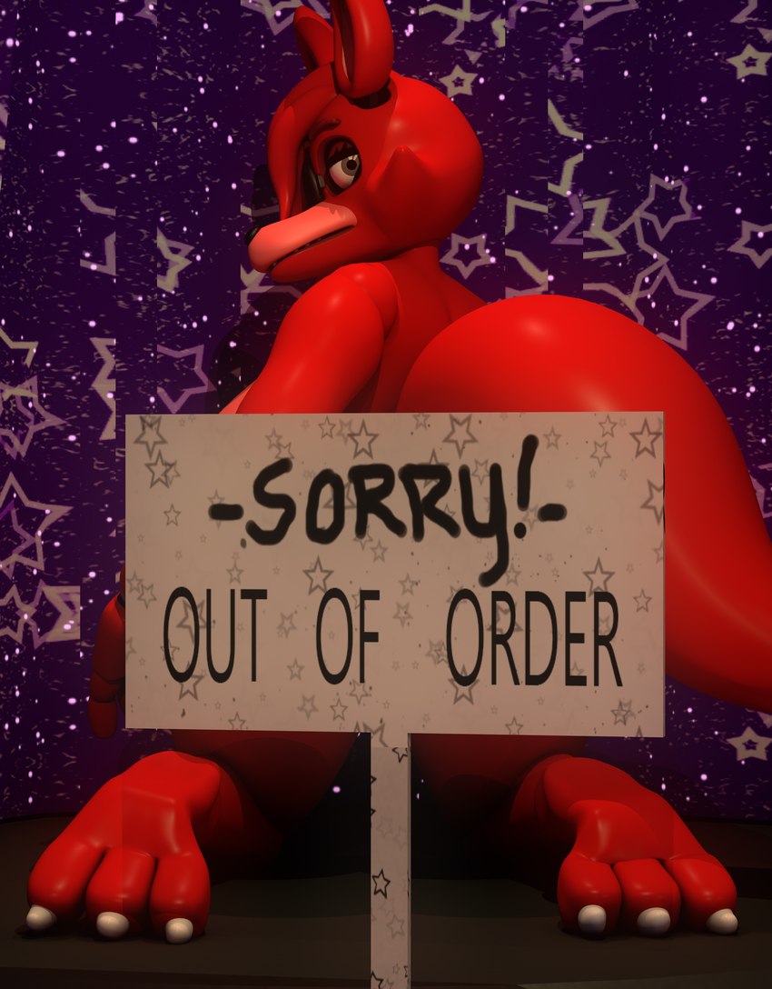 anthro breasts claws crossgender feet female grey_eyes hair looking_at_viewer looking_back looking_back_at_viewer machine mtf_crossgender narrowed_eyes planted_sign red_body red_hair sign solo thick_thighs geometryboymejia five_nights_at_freddy's scottgames foxy_(fnaf) animatronic canid canine fox mammal robot 2022 3d_(artwork) absurd_res cinema_4d_(artwork) digital_media_(artwork) hi_res