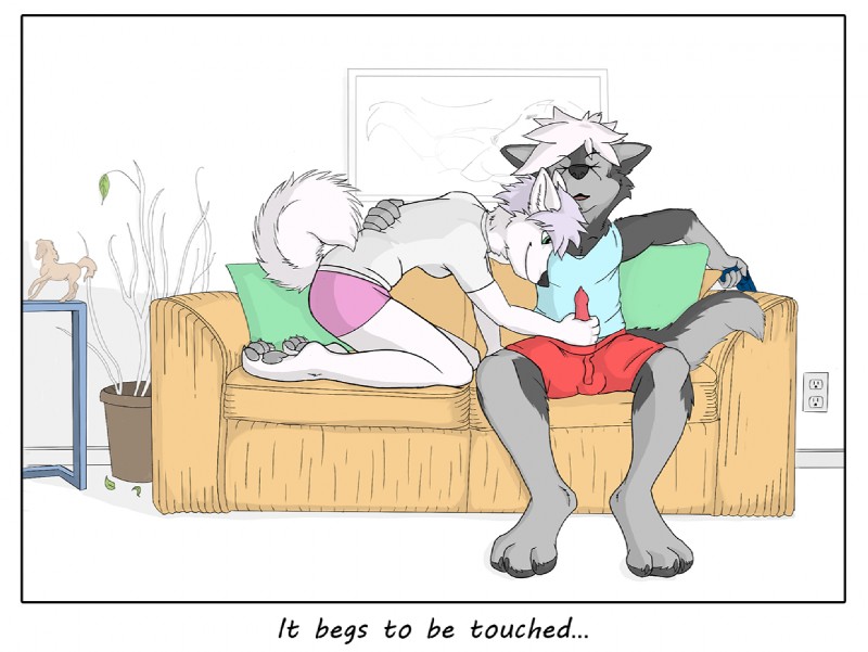 anthro anthro_on_anthro boxers_(clothing) clothed clothing duo female friends_with_benefits furniture handjob male male/female penile sex sofa underwear colrblnd duzt measureup oata_rinsky walter_moss alaskan_malamute canid canine canis domestic_dog mammal nordic_sled_dog samoyed spitz comic