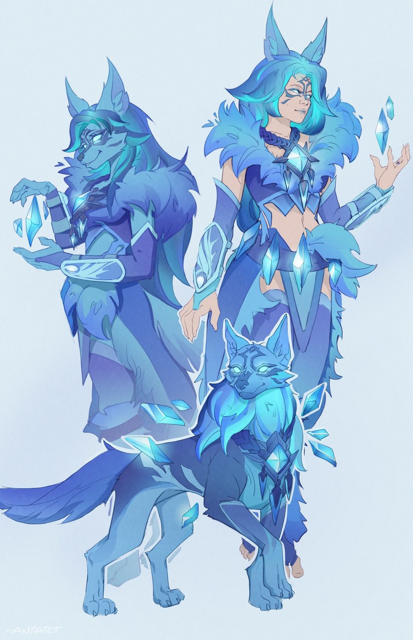 crystal maiden wolf persona and rylai the crystal maiden (valve and etc) created by ansart