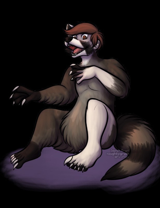 anthro biped black_body black_fur claws fur fur_growth growth hair human_to_anthro male multicolored_body multicolored_fur nude open_mouth simple_background sitting solo species_transformation stripes surprise teeth toe_claws tongue transformation white_body white_fur naughtygryph delight human mammal procyonid raccoon 2018 alpha_channel digital_drawing_(artwork) digital_media_(artwork) hi_res