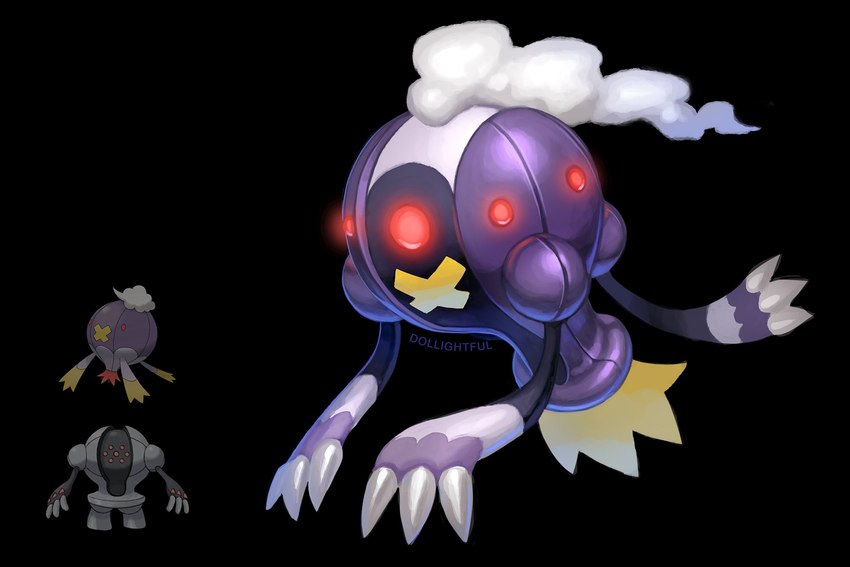 ambiguous_gender beady_eyes claws feral finger_claws glowing glowing_eyes legless multi_arm multi_limb purple_body solo katherine_murray nintendo pokemon drifblim generation_3_pokemon generation_4_pokemon hybrid_pokemon legendary_pokemon pokemon_(species) registeel colored hi_res shaded