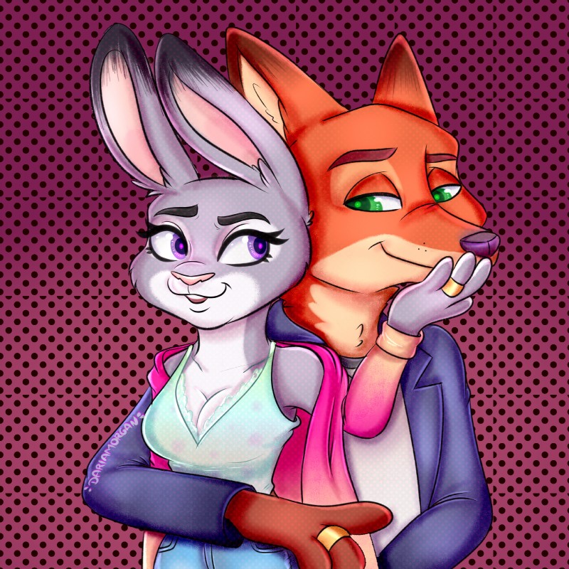 judy hopps and nick wilde (zootopia and etc) created by dariamorgan