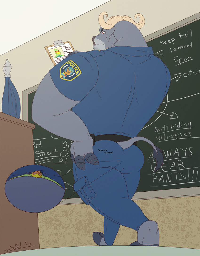 chief bogo and sparkx (zootopia and etc) created by juano