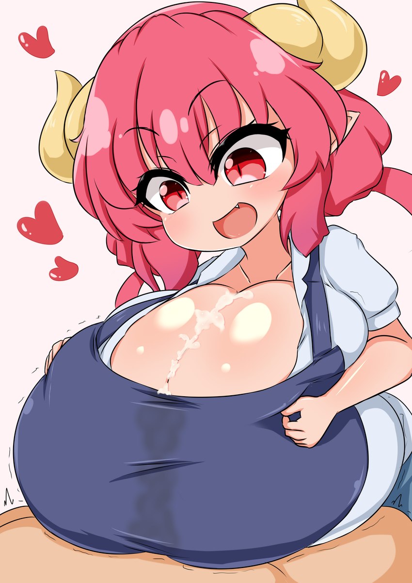 big_breasts blush bodily_fluids breast_play breast_squish breasts cleavage clothed clothing cum cum_between_breasts cum_on_breasts cum_on_clothing cum_stain duo female genital_fluids hair hand_on_breast heart_symbol horn huge_breasts hyper hyper_breasts male male/female pink_eyes pink_hair sex squish titfuck titfuck_under_clothes wet wet_clothing white_body white_skin moyashi_udon miss_kobayashi's_dragon_maid mythology ilulu animal_humanoid dragon dragon_humanoid horned_humanoid humanoid mythological_creature mythological_scalie scalie absurd_res hi_res