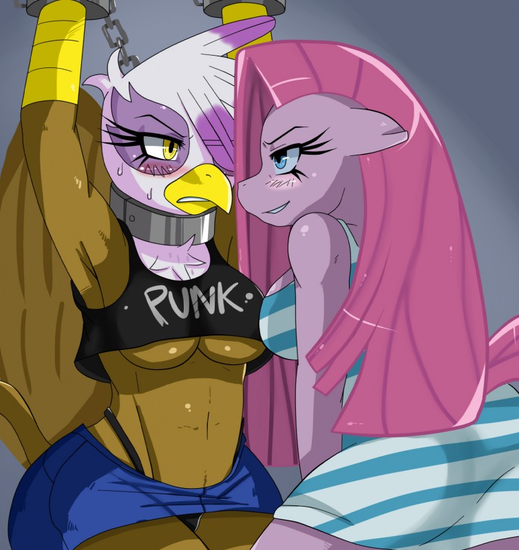 gilda, pinkamena, and pinkie pie (friendship is magic and etc) created by sssonic2