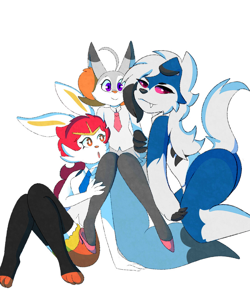 ambiguous_gender anthro female group kitsunekotaro nintendo pokemon aleph fan_character zan_lapen zwei_serigala braixen cinderace generation_6_pokemon generation_7_pokemon generation_8_pokemon lycanroc midnight_lycanroc pokemon_(species) shiny_pokemon absurd_res hi_res